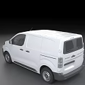 White Peugeot Commercial Van Front View With Modern Design And Headlights