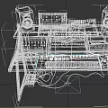 Professional Music Production Workstation With Speakers Mixer Synthesizer Keyboard And Cables