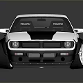 Sleek Black and White Two Door Sports Car with Silver Wheels and Modern Design