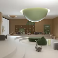 Cozy Kindergarten Interior With Soft Tones Plush Toys And Shelves