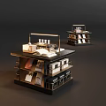 Luxury Black Gold Modern Flower Stand With Multi Layer Storage Shelves For Home Decoration