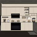 Modern Kitchen Interior Design With White Cabinets Black Appliances And Countertop