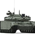 Modern Military Main Battle Tank With Turret Main Gun Tracks And Armor Plating