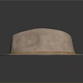 Light Pink Wide Brim Woven Casual Hat With Stylish Brown Band