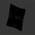 Square Mechanical Structure With Green Textured Surface And Central Component On Gray Background