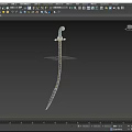 Medieval Sabre Weapon Cold Weapon Sword Sabre PBR Material Next Generation Jade Sabre Game Equipment Blade Sword Ancient Weapon 3d model