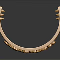 Elegant Gold Bracelet With Ornate Curved Patterns And Floral Motifs For Daily Use