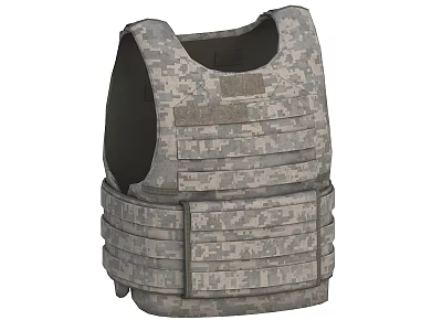 Camouflage Tactical Vest With Protective Design And Multiple Straps For Military Use 3d model
