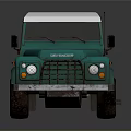 Green Body White Roof Classic Off Road SUV with Rugged Exterior Design