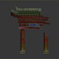 Gate House Arch Gate Arch Stone Gate Classical Gate Post Classical Stone Gate Stone Gate Ancient Gate Stone Gate House 3d model