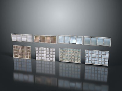 Modern windows, doors and windows, various doors and windows model