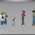 Colorful Characters And Creatures Figurines With Various Poses And Outfits
