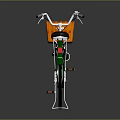 Green Bicycle with Orange Wicker Basket Black Comfortable Seat Silver Spoke Wheels Classic Retro Style