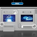 Innovative Mobile Cloud Exhibition Island With Cloud Network Integration And Unlimited Future Possibilities 3d model