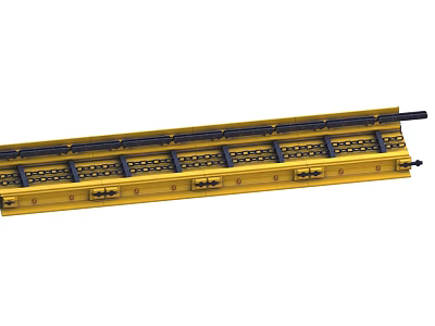 rail conveyor light rail conveyor belt scraper 3d model