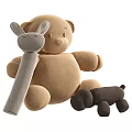 Charming Plush Bear Toy With Rabbit And Dog Stuffed Dolls