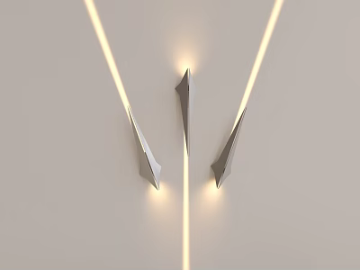 Creative Abstract Wall Light With Geometric Metal Frame For Contemporary Interior Lighting 3d model