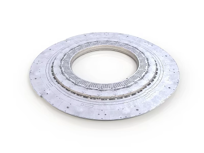 Circular Architectural Structure With Layered Design Textured Surface And Decorative Details 3d model