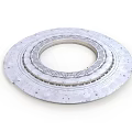 Circular Architectural Structure With Layered Design Textured Surface And Decorative Details