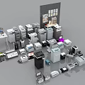 Variety of Office Equipment Display Including Printers Scanners Computers and Copiers