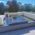 Roof translation skylight 3d model