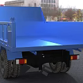 Blue Classic Heavy Duty Dump Truck With Open Bed And Utility Design
