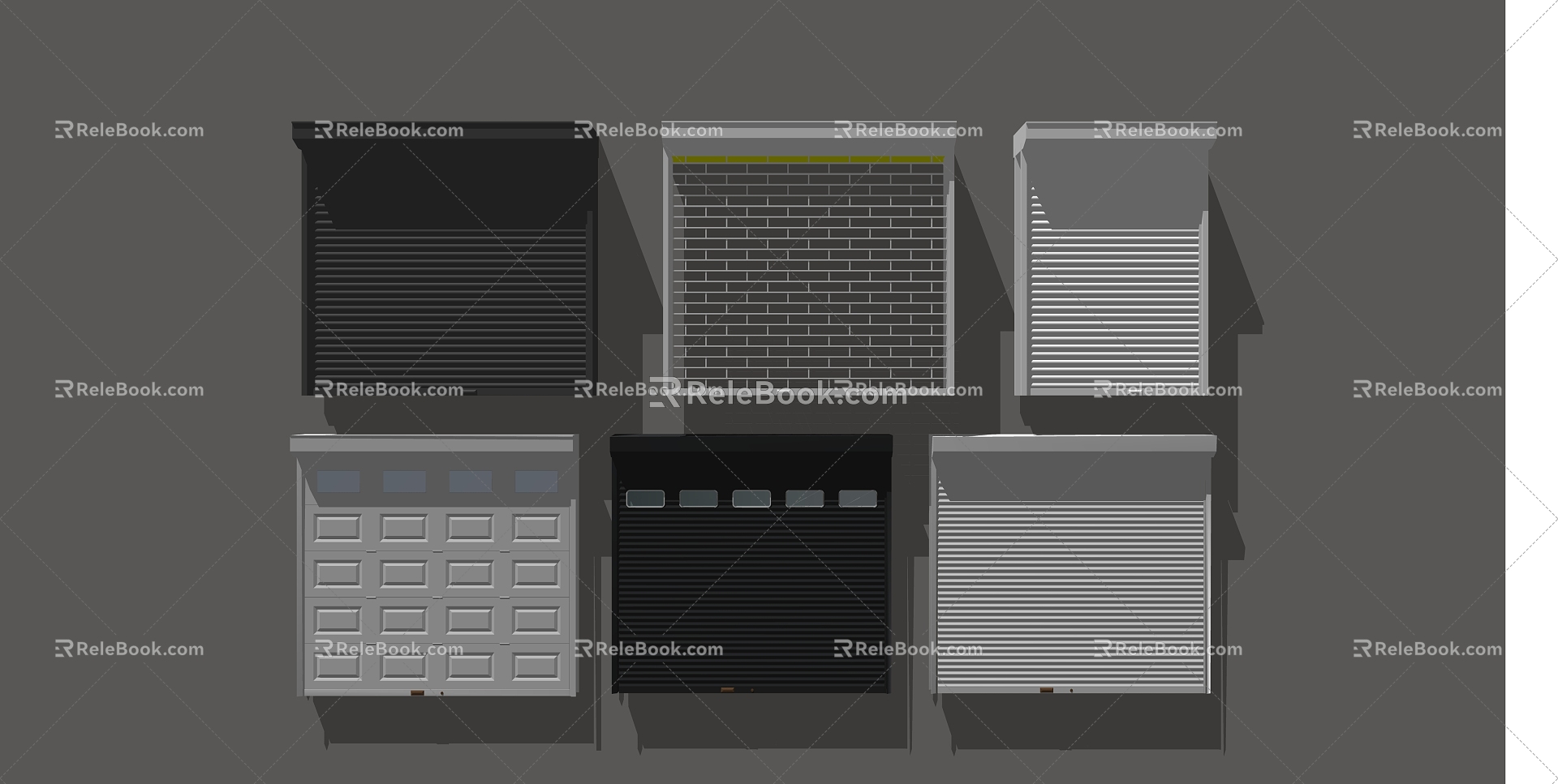 Modern rolling gate garage fire rolling gate 3d model