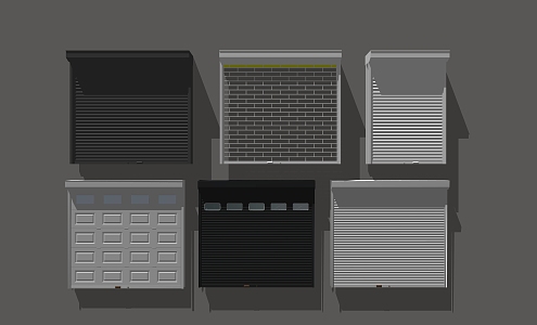 Modern rolling gate garage fire rolling gate 3d model