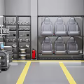 Bright Modern Auto Showroom Featuring Multiple Cars SUVs And Wheel Displays