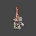 Hyundai Orange Tracked Excavator With Heavy Duty Bucket And Tracks
