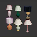 Stylish Modern Lamps With Various Bases White Shades And Decorative Designs