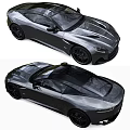 Sleek Dark Luxury Sports Car Front And Rear