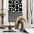 Modern ornaments combination decorations 3d model