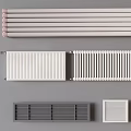 Various Styles Of Modern Heating Radiators In White And Gray For Home Heating