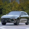 Modern Silver SUV Car With Sleek Exterior And Natural Green Trees Background