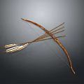 Traditional Wooden Bow And Arrow Set With Classic Design For Historical Weapon Collection