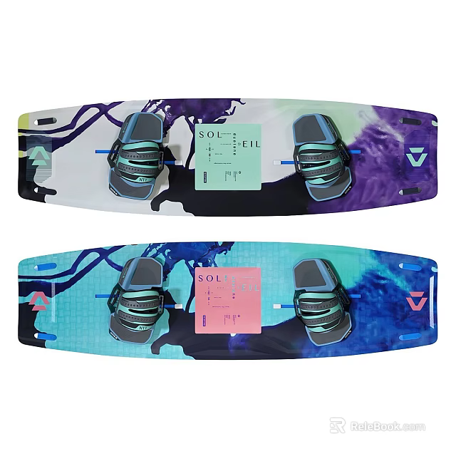 Colorful Sports Equipment Straps With SOFT SOL Series Helmet Graphics And V Logo 3d model 