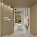 Elegant Jade Treasures Jewelry Store Interior With Love Treasure Display Counters And Modern Decor