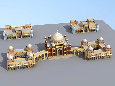 Classic European Architecture With Domes Arches And Multiple Intricate Structures 3d model
