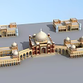 Classic European Architecture With Domes Arches And Multiple Intricate Structures 3d model