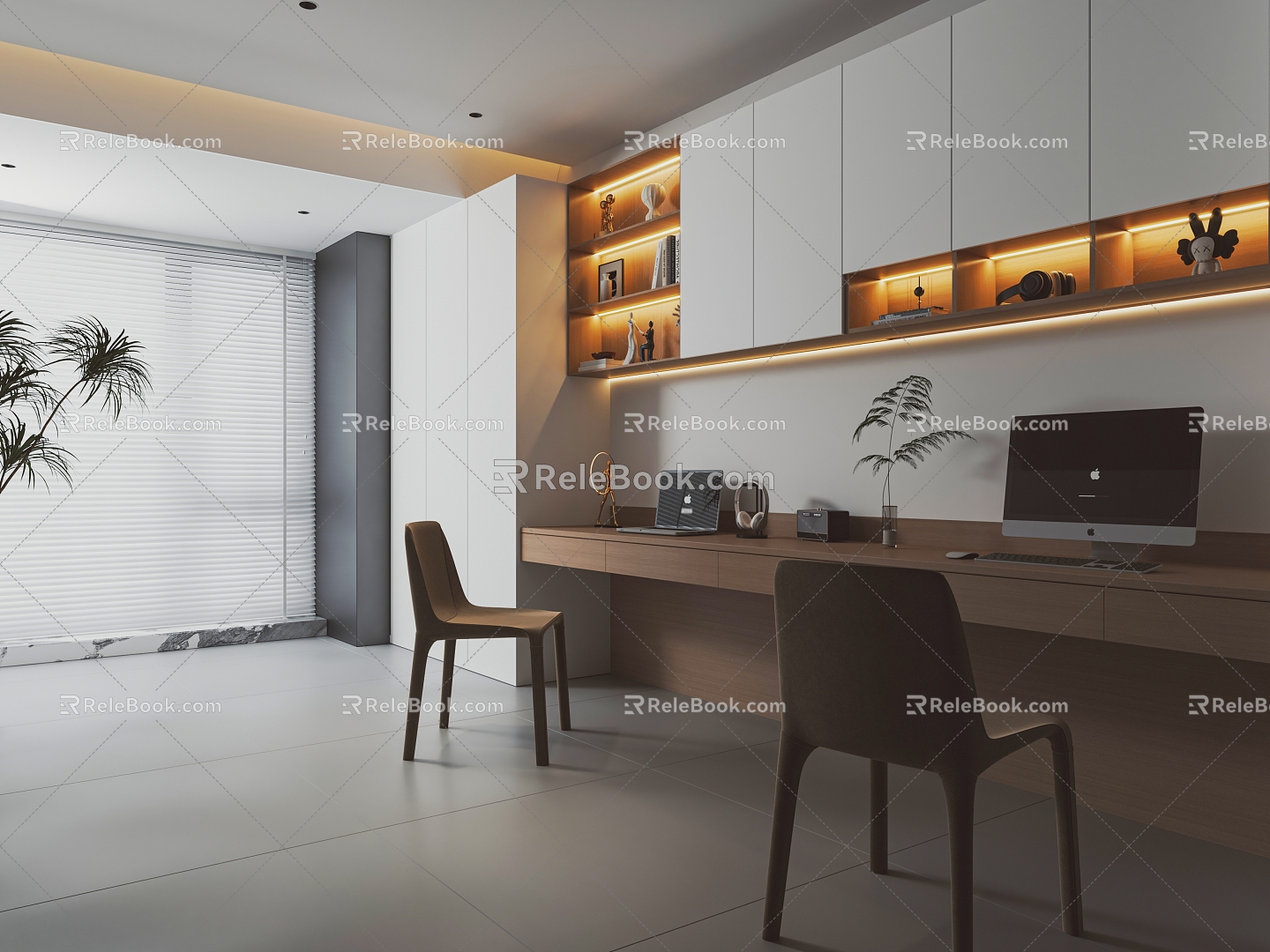 Modern study 3d model