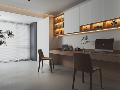 Modern study 3d model