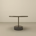 Modern Round Side Table With Brass Top And Black Base For Living Room Decor