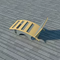 Sleek Modern Yellow Gray Outdoor Chair For Patio With Durable Structure