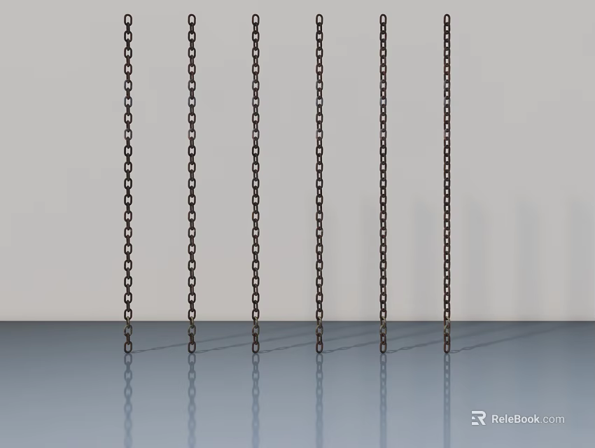 Elegant Swing Door Design With Decorative Chains And Smooth Surface 3d model 