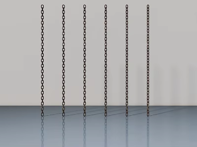 Elegant Swing Door Design With Decorative Chains And Smooth Surface 3d model
