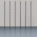 Elegant Swing Door Design With Decorative Chains And Smooth Surface