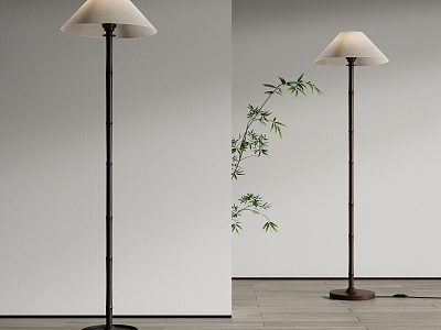 Bamboo floor lamp model