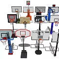 Durable Sports Equipment Including Various Basketball Hoops for Indoor and Outdoor Games