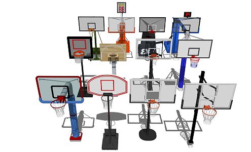 modern basketball frame 3d model